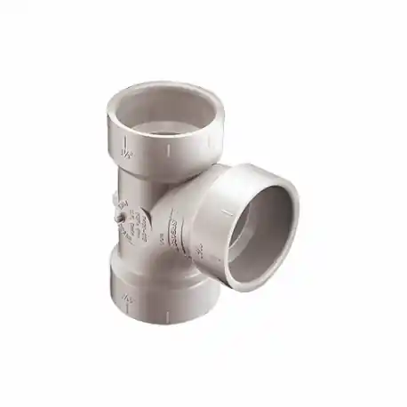 NIBCO P400-030 Sanitary Tee, 3 x 3 x 3 Inch, PVC, White