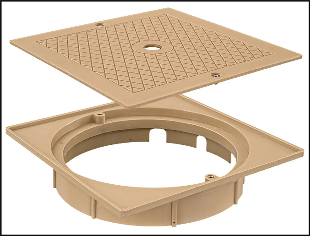 Zodiac 25538-909-000 Square Skimmer Cover and Collar - Tan