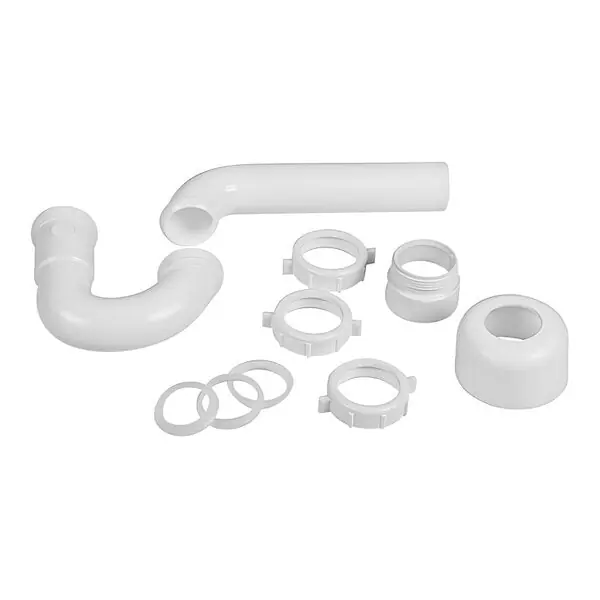 Approved P9704 1-1/2 White Plastic P-Trap with Threaded Adapter