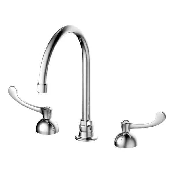 COMPASS 192-6635 Two Handle Gooseneck Commercial Kitchen Faucet