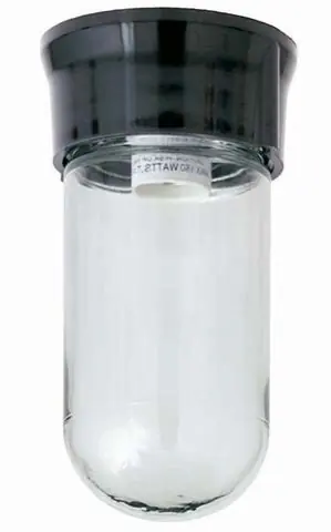 EPCO 15050B Ceiling Mount Utility Luminaire with Standard Glass Globe