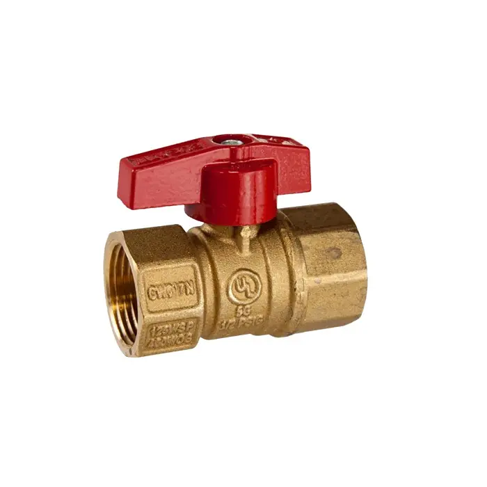 BUGATTI 609-9660-007 Forged Brass Ball Valve, 3/4 in, FxF, Lever Handle
