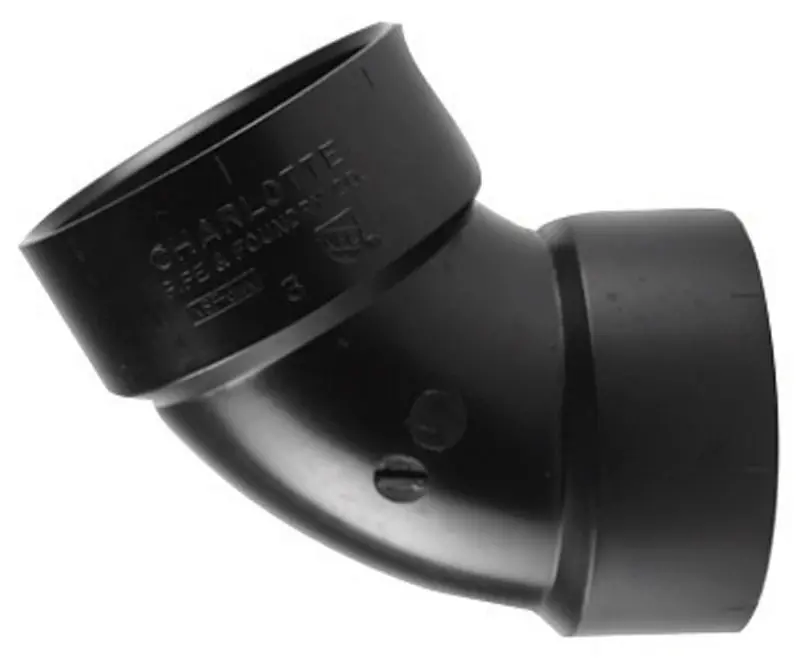 Charlotte Pipe And Foundry ABS003190600 60 Degree Elbow 1-1/2 In. Hub x Hub
