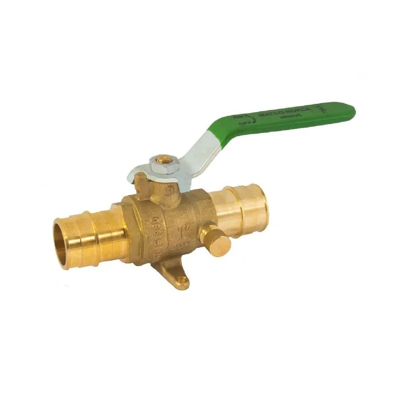 MATCO-NORCA 754PXCEDE03LF Lead Free Cold Expansion PEX Ball Valve with Waste Drain and Drop Ear