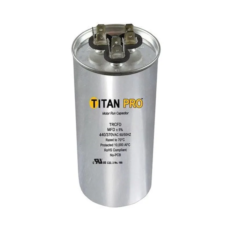 PACKARD RD40/5-370A Packard TITAN HD Run Capacitor 40+5 MFD 370 Volt Round RD40/5-370A