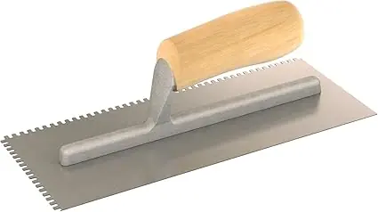 BON 87-129 Notched Trowel with Wood Handle