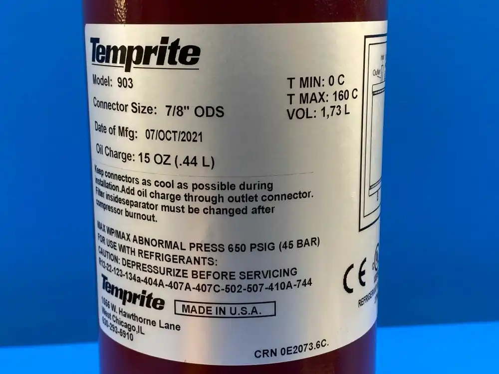 TEMPRITE 903 Coalescent Oil Separator