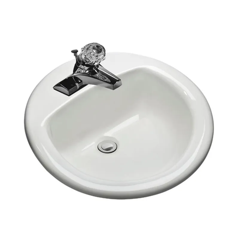 Mansfield 239-4-BISC MS Round Vitreous China Drop-In Lavatory