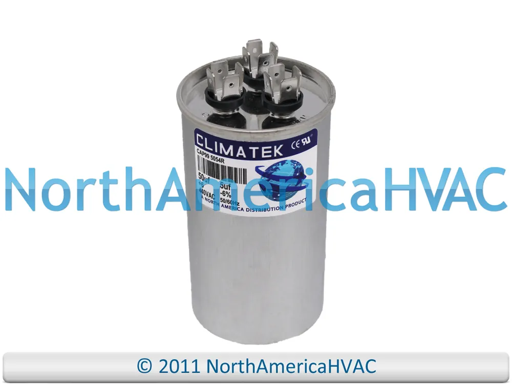 RUUD 43-25133-25 Dual Round Capacitor 50+5 uf (SIZE) REPLACEMENT MPN