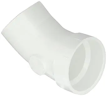NIBCO P323-060 PVC DWV 1/8 Bend Elbow 2 Hub x 2 Spigot