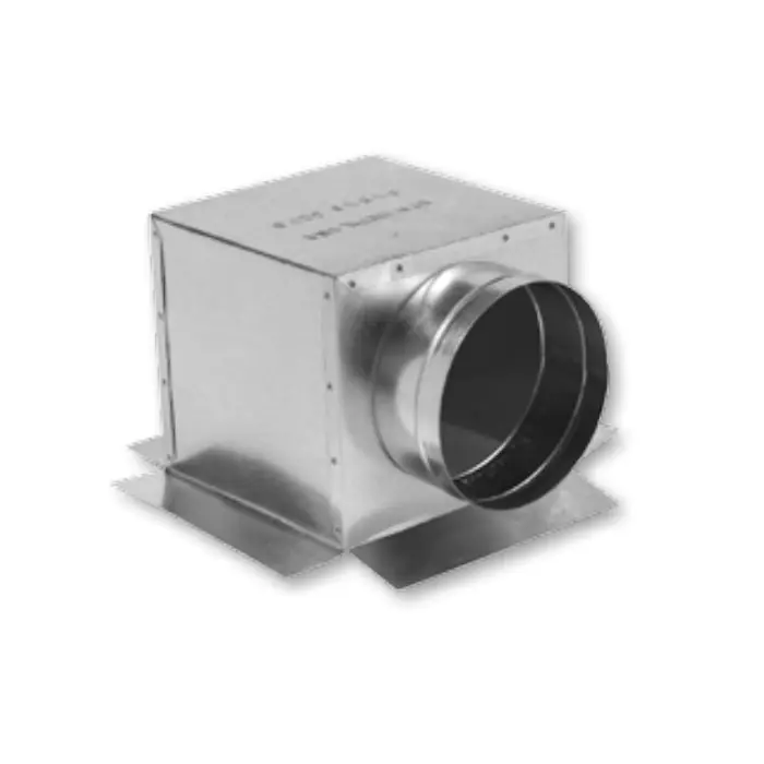 Gray Metal Products 6X6X4-320S Side Outlet Box with 4 Collar