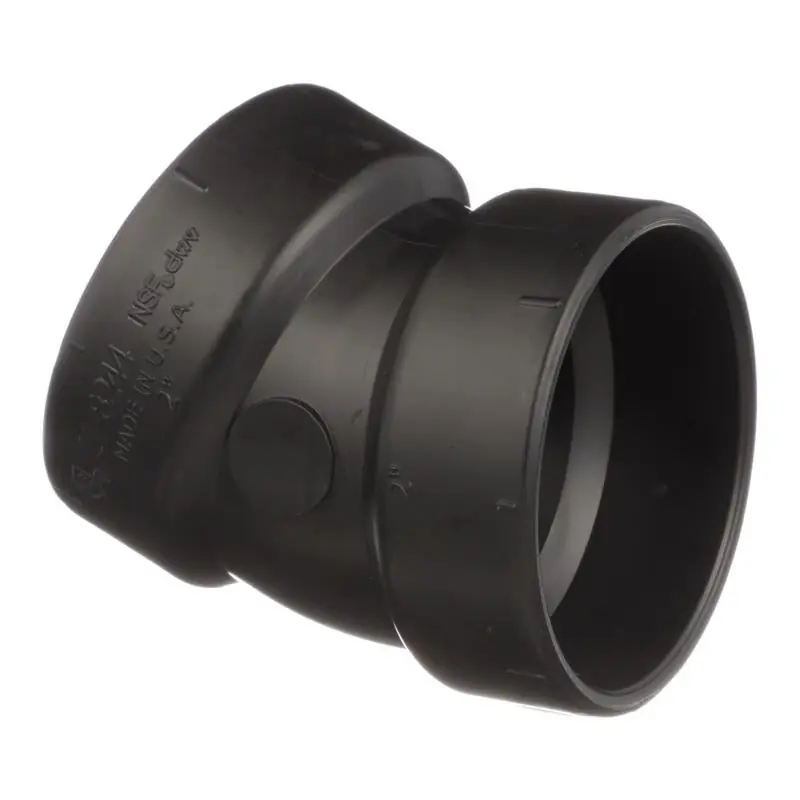 Charlotte Pipe And Foundry ABS003240800 2 in. Hub x Hub 22-1/2 Degree Elbow