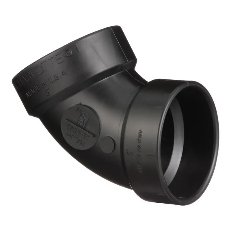 Charlotte Pipe and Foundry ABS003190800 2 in. Hub x Hub 60 Degree Elbow