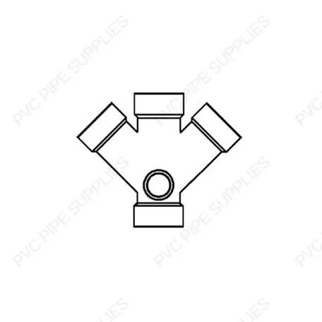 LASCO D610-030 3 Double Cottage Wye with 2 Inlet DWV Fitting