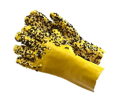 GLOVES DSBGLUG PVC Coated Work Gloves Yellow One Size