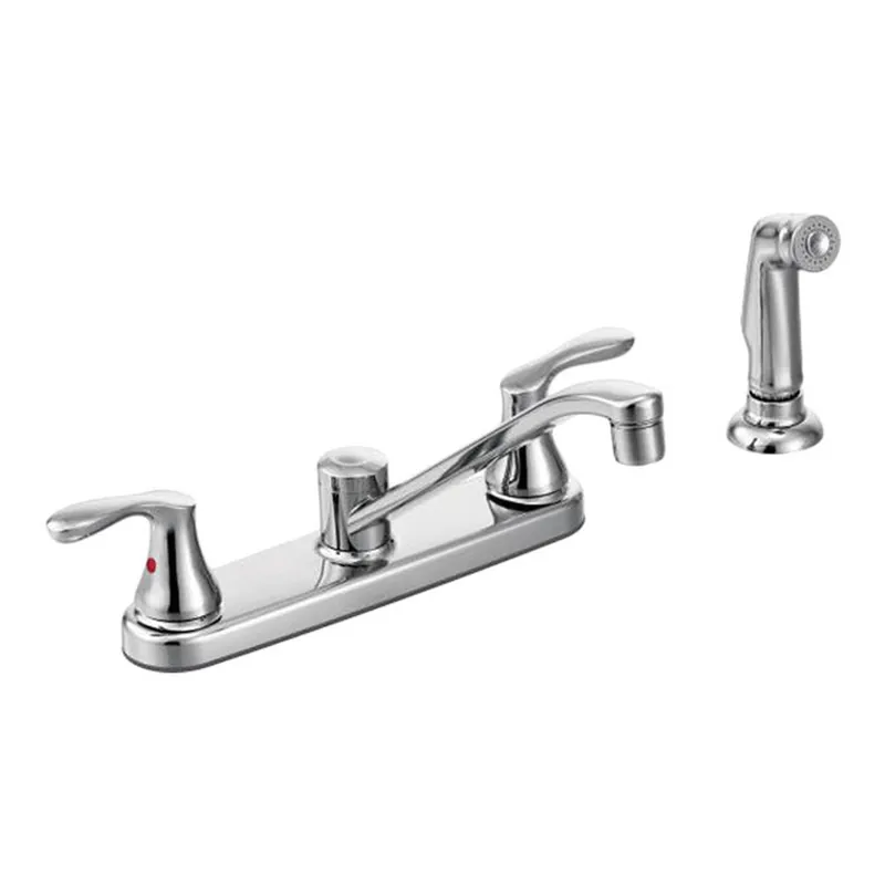 Moen 40618 Cornerstone Chrome Two-Handle Kitchen Faucet with Side Spray
