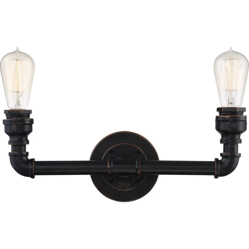 SATCO-NUVO 60-5792 Iron 2-Light Vanity Fixture