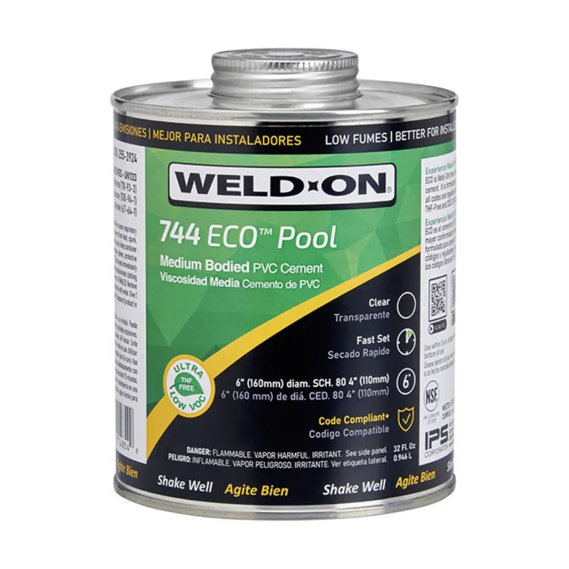 IPS CORPORATION 14854 Weld-On 744 Eco-Pool Medium Clear PVC Cement