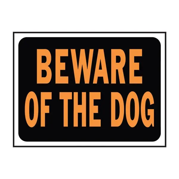 HY-KO 3002 Hy-Glo Series Beware of The Dog Sign