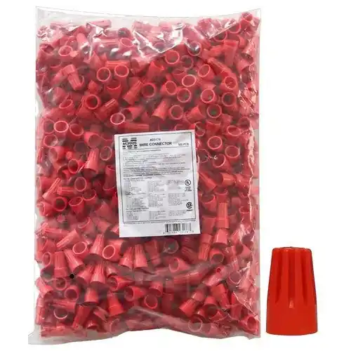 Morris Products LA-500 P6 Screw-On Wire Connectors Red Bulk Pack of 500