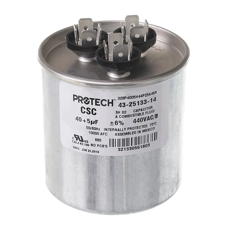 RUUD 43-25133-14 Dual Run Capacitor, 40+5 uF, 440V