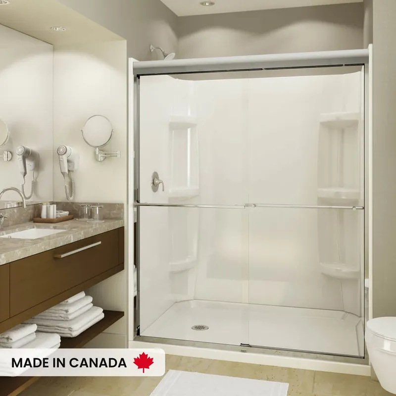 MAAX 105706-000-001-001 6032 Acrylic Alcove Shower Base with Left-Hand Drain