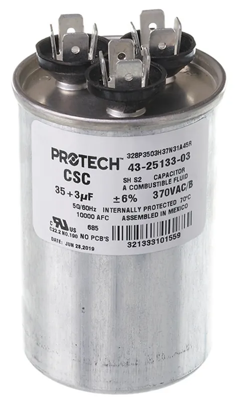 Ruud 43-25133-03 Dual Round Capacitor