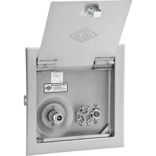 Acorn 8151-SSLF Single Temperature Hose Box with Door and Vacuum Breaker