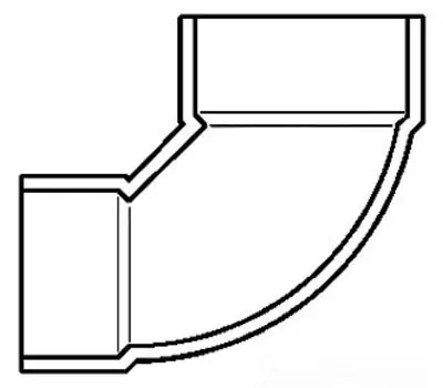 NIBCO P329-342 3 x 4 PVC DWV 90 Degree Closet Elbow
