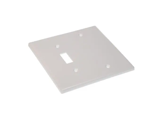 HUBBELL P113W 2-Gang Wallplate with 1 Toggle and 1 Blank