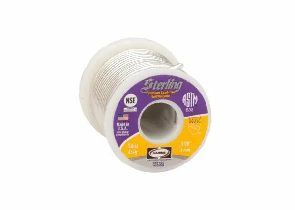 Approved 331755 Sterling Lead-Free Solid Wire Solder .118 1 Pound Spool