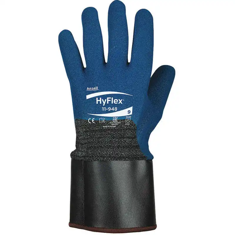 HYFLEX 11-948-8 Cut 3 Glove with 3/4 Nitrile Coating and Safety Cuff Size Medium