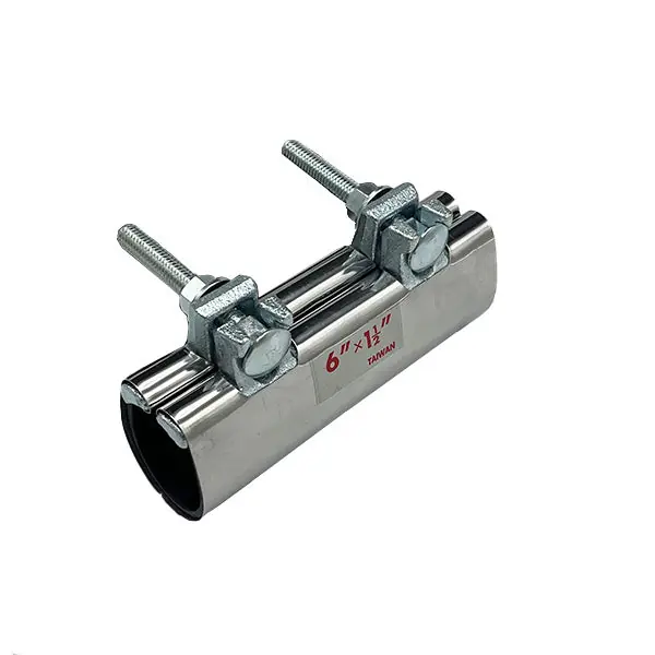1 1/2 x 6'' Stainless Steel Wrap-Around Repair Clamp