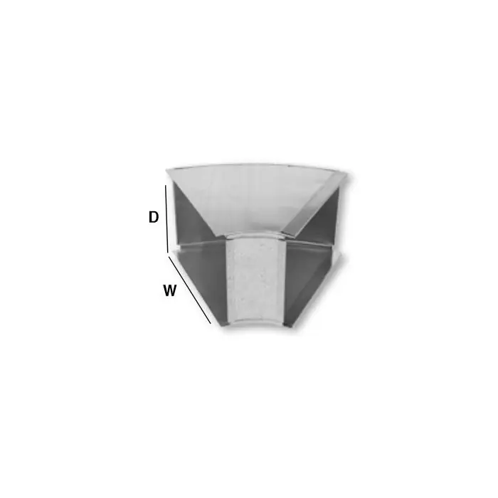 Gray Metal Products 8X8-123SD Slip & Drive Trunk 45 Elbow