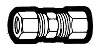 HOLYOKE FITTINGS N2-4 Standard Nut Compression Straight Union