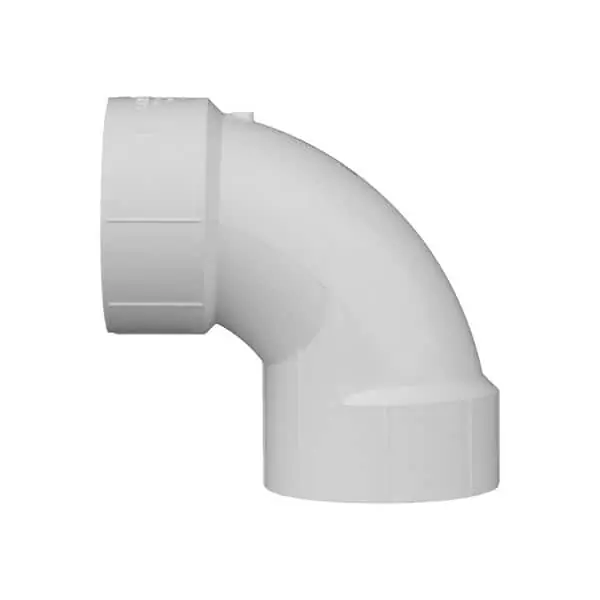 NIBCO P304-030 3 PVC DWV Long Turn 90 Degree Elbow