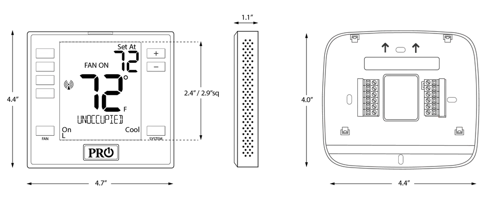 RUUD T755S Programmable Keypad Thermostat