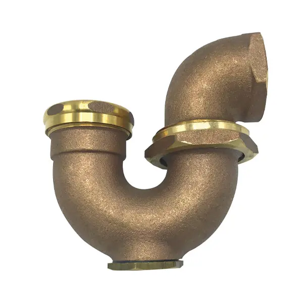 1 1/2'' X 1 1/4'' Rough Brass L.A. Trap With Cleanout