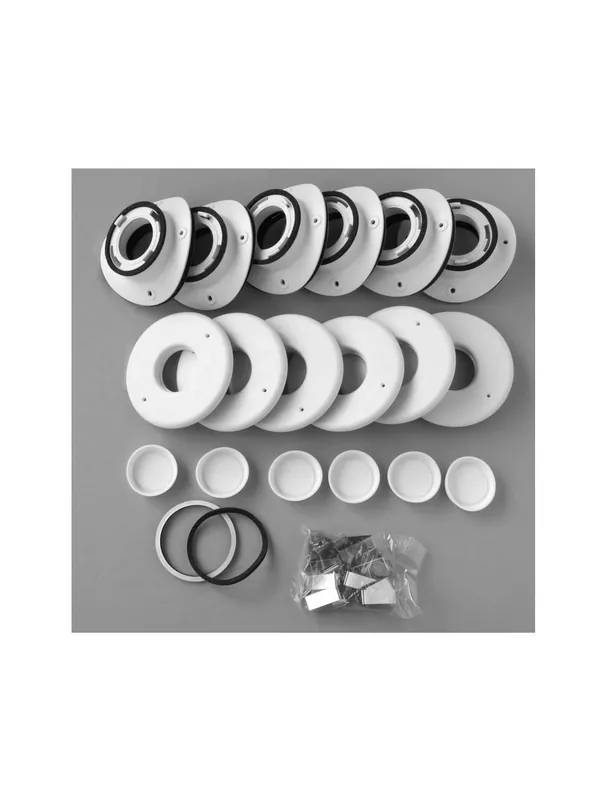 THE UNICO SYSTEM UPC-89TM-6 2 Round Metal Plenum Installation Kit - 6 pack