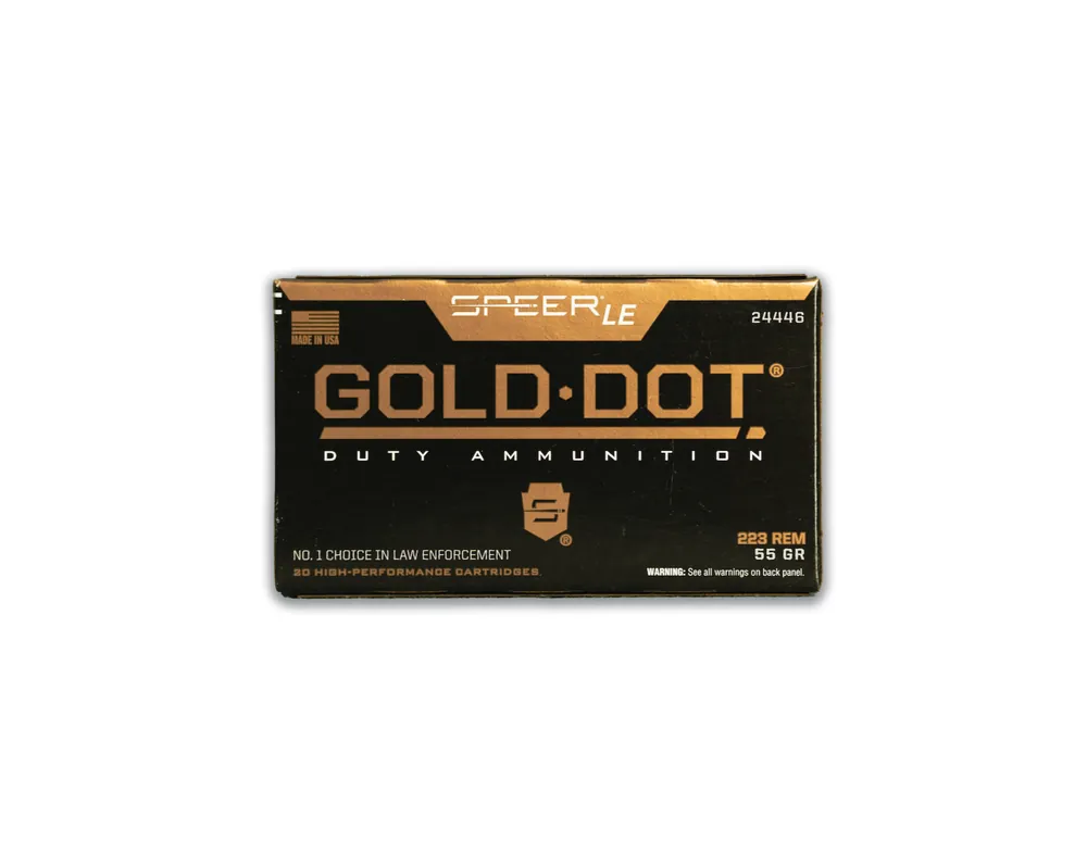 SPEARS 24446 Gold Dot Duty Rifle Ammunition .223 Rem 55 Grain