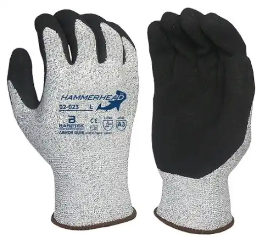 ARMOR GUYS 02-023-L-DZ A3 Cut Resistant Basetek Nitrile Coated Gloves - 12 Pack