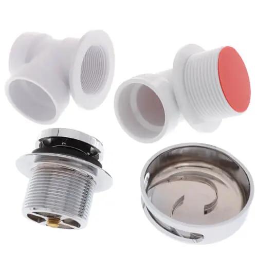 Plastics 917-FA-PVC-CP Innovator PVC Foot Actuated Drain Tee Half Kit