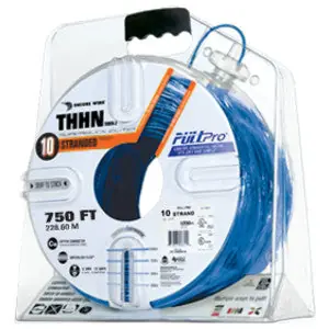 Encore THHN10STRBLU750C 10 AWG Stranded Wire Blue 750 ft.