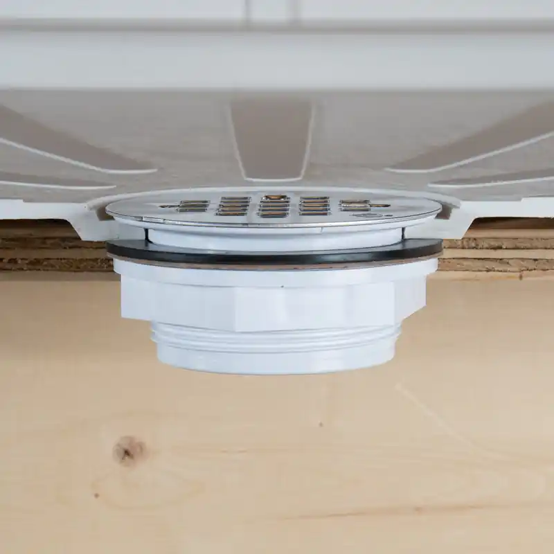 Oatey 42080 2-in. PVC No-Caulk Shower Drain with Strainer