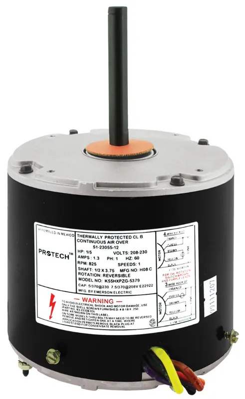 RUUD 51-23055-12 Condenser Motor 1/5 hp (Single-Phase) Replacement