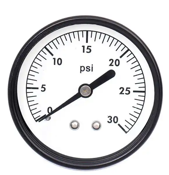 2 1/2'' 30 PSI 1/4'' Backoutlet Press Gauge