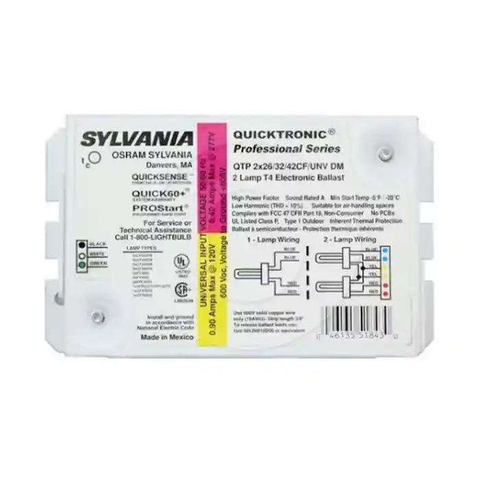 LEDVANCE 51843 LEDVANCE Sylvania QTP2x26/32/42CF/UNV DM Electronic Ballast