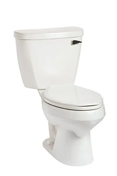 Mansfield 382.387RH.WHT Summit 1.28 GPF Two-Piece Elongated Toilet with Right Hand Lever