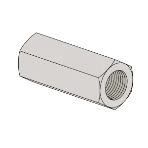 ZSI-FOSTER W7135EG Rod Coupling 3/8-16 Fitting Electro-Galvanized