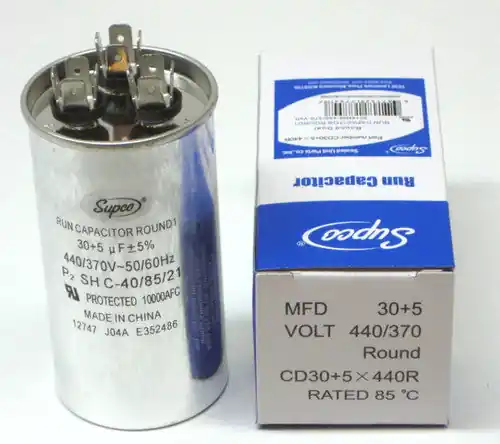 Sealed Unit Parts Supco CD30+5X440R Round Dual Run Capacitor